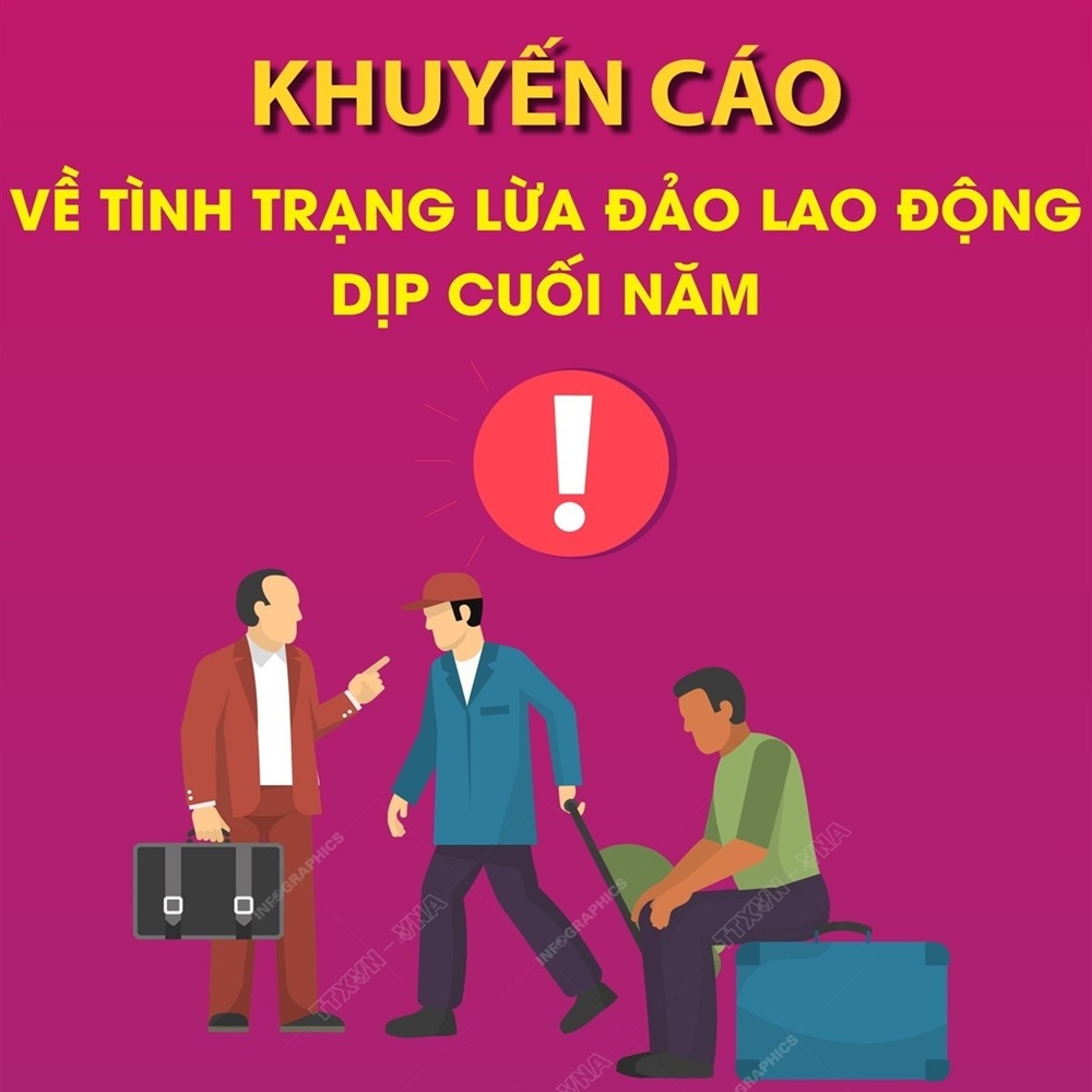 Khuyến cáo về tình trạng lừa đảo lao động dịp cuối năm