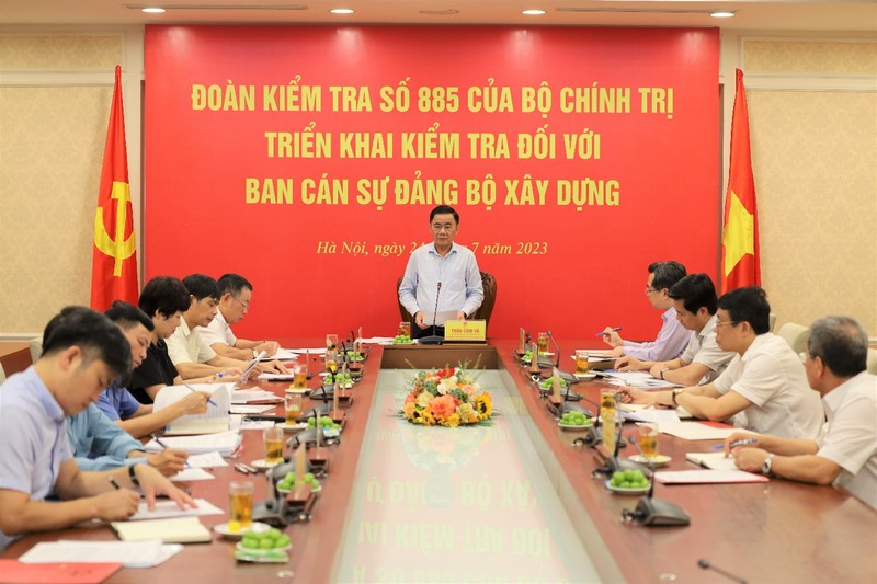 Đoàn kiểm tra của Bộ Chính trị triển khai kiểm tra đối với Ban Cán sự Đảng Bộ Xây dựng