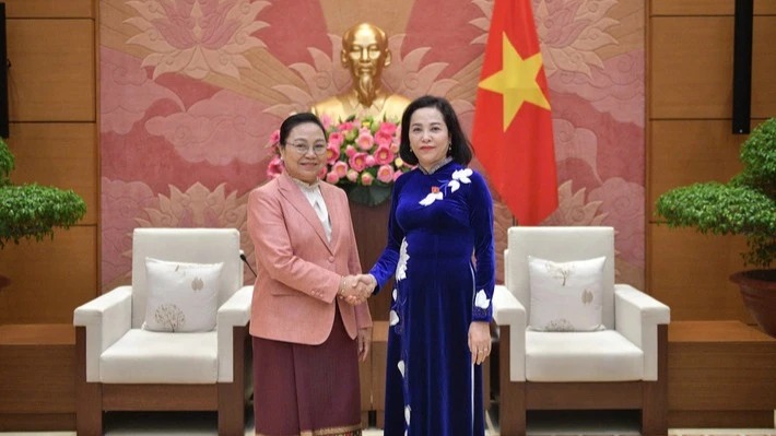 Phó Chủ tịch Quốc hội Nguyễn Thị Thanh tiếp Đại sứ Cộng hòa Dân chủ Nhân dân Lào tại Việt Nam Khamphao Ernthavanh