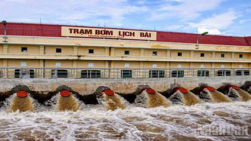 Hưng Yên huy động gần 100 trạm bơm tiêu úng cứu lúa, hoa màu