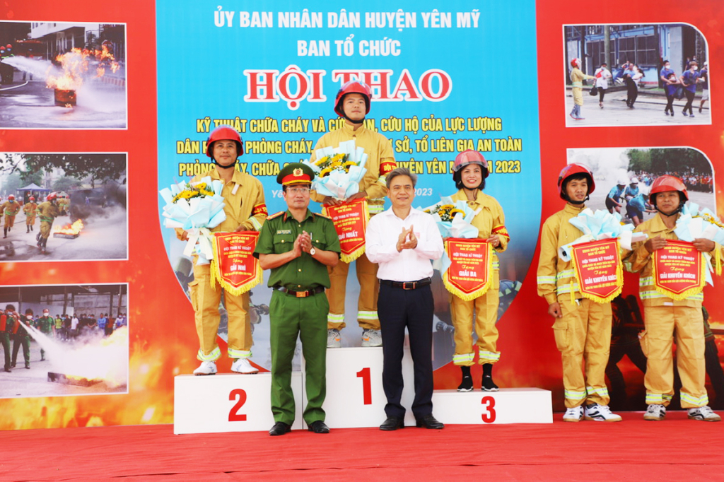 Yên Mỹ: Hội thao kỹ thuật chữa cháy và cứu nạn, cứu hộ năm 2023