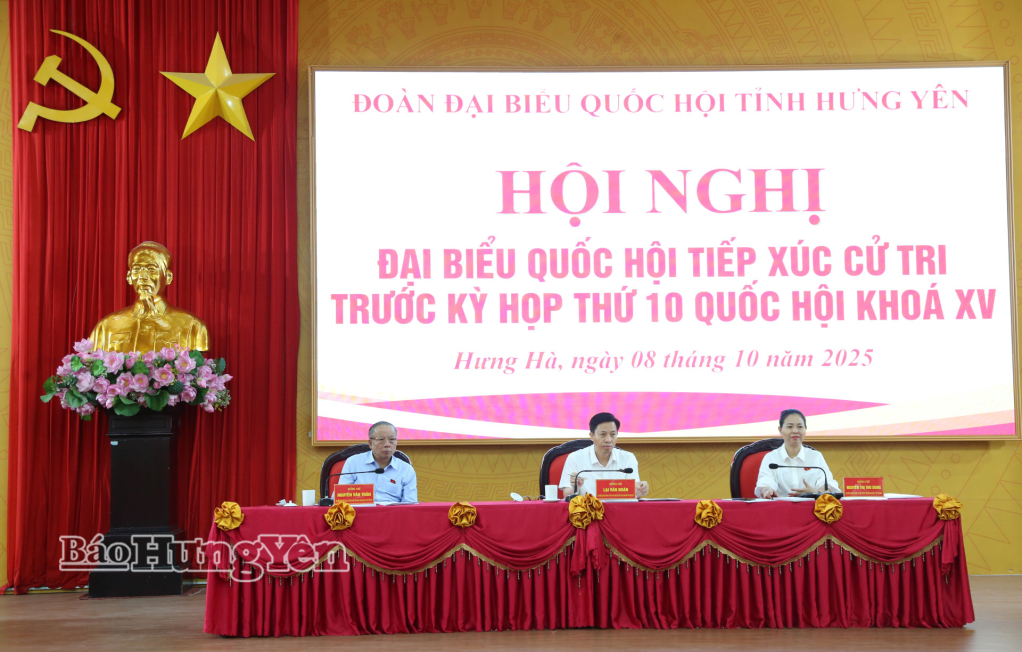 Đoàn đại biểu Quốc hội tỉnh tiếp xúc cử tri tại các xã Hưng Hà, Hồng Minh, Tiên La