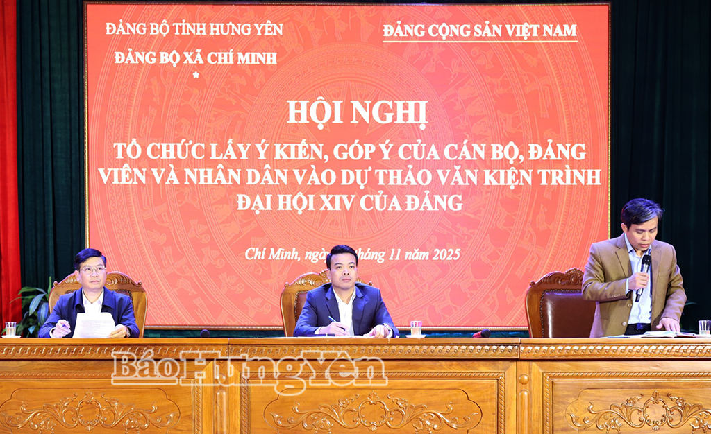 Đảng ủy xã Chí Minh: Lấy ý kiến đóng góp vào dự thảo các văn kiện trình Đại hội XIV của Đảng