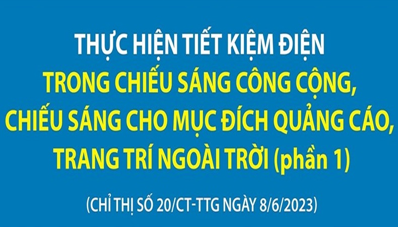 Thực hiện tiết kiệm điện trong chiếu sáng công cộng, quảng cáo