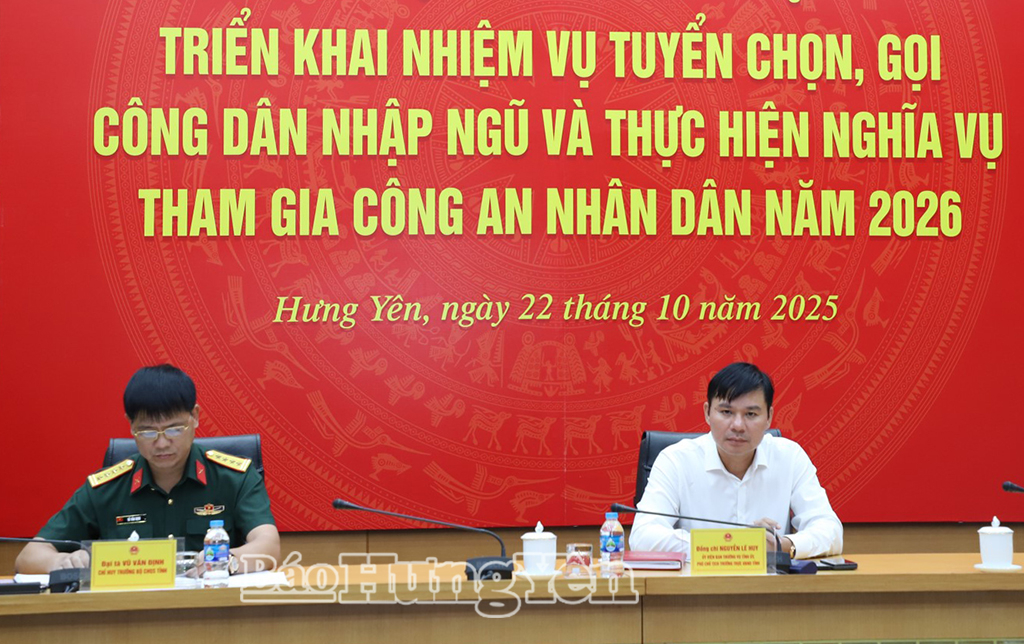 Triển khai công tác tuyển chọn, gọi công dân nhập ngũ và thực hiện nghĩa vụ tham gia Công an nhân dân năm 2026