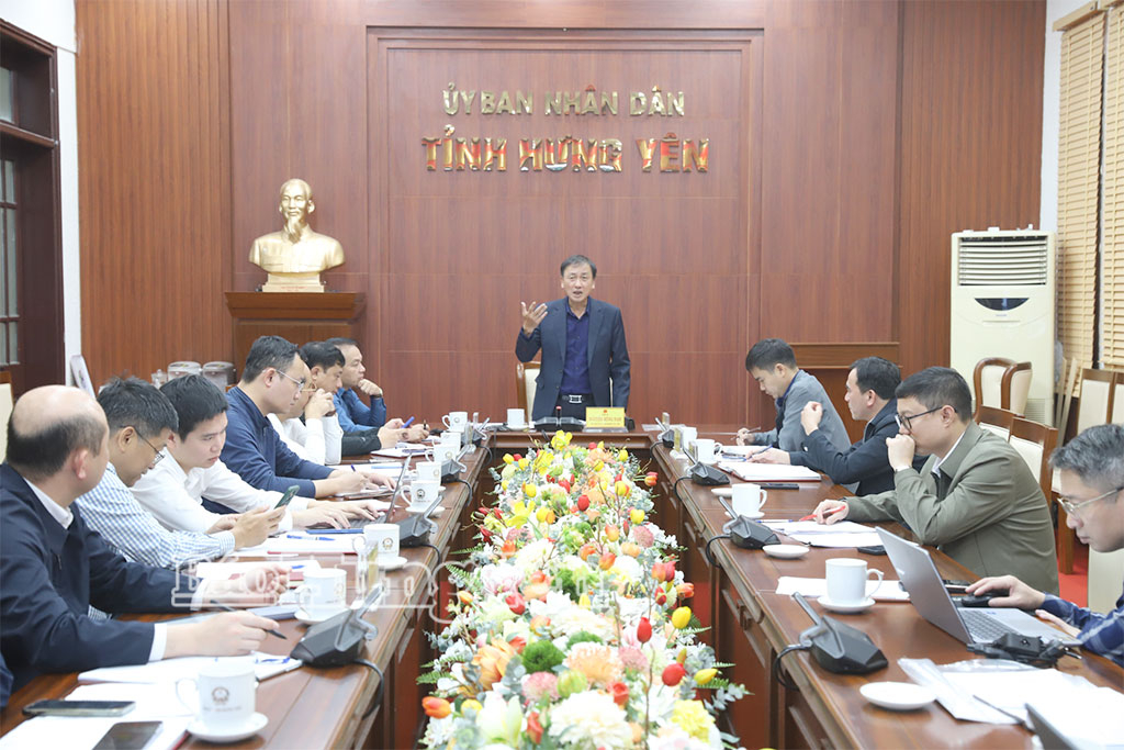 UBND tỉnh nghe báo cáo tiến độ công tác giải phóng mặt bằng Khu phức hợp đô thị, du lịch sinh thái và sân golf Khoái Châu