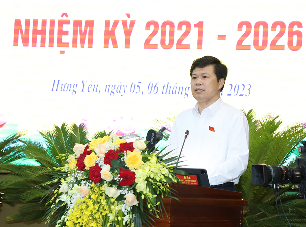 Phát biểu khai mạc kỳ họp của đồng chí Trần Quốc Toản, Phó Bí thư Thường trực Tỉnh uỷ, Chủ tịch HĐND tỉnh