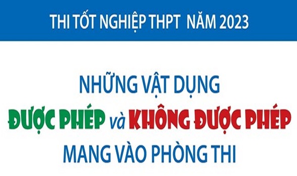 Những vật dụng được phép và không được phép mang vào phòng thi