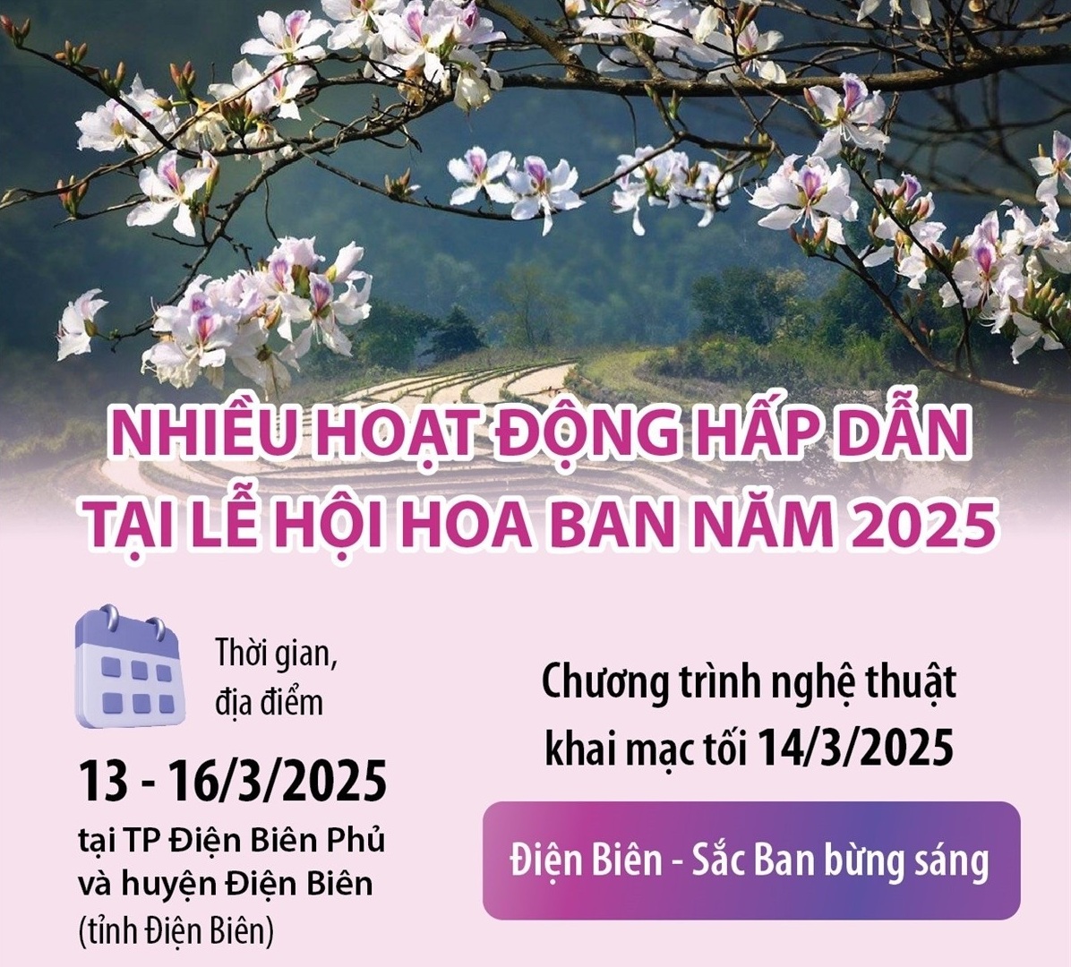 Nhiều hoạt động hấp dẫn tại Lễ hội Hoa Ban năm 2025