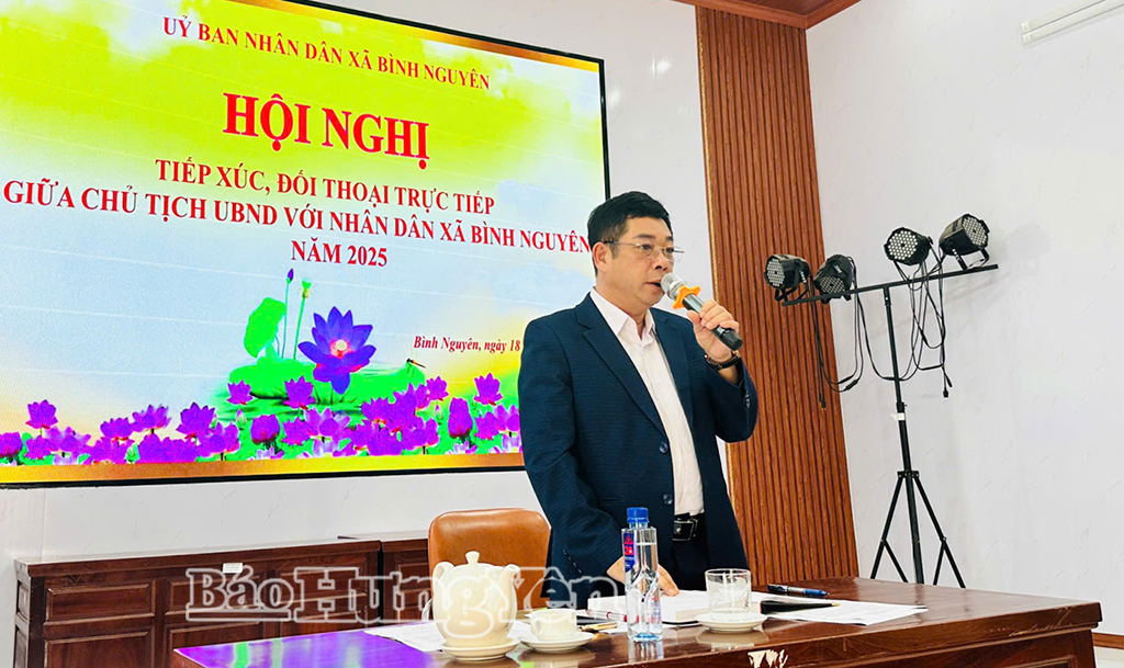 Lãnh đạo xã Bình Nguyên tiếp xúc, đối thoại với Nhân dân