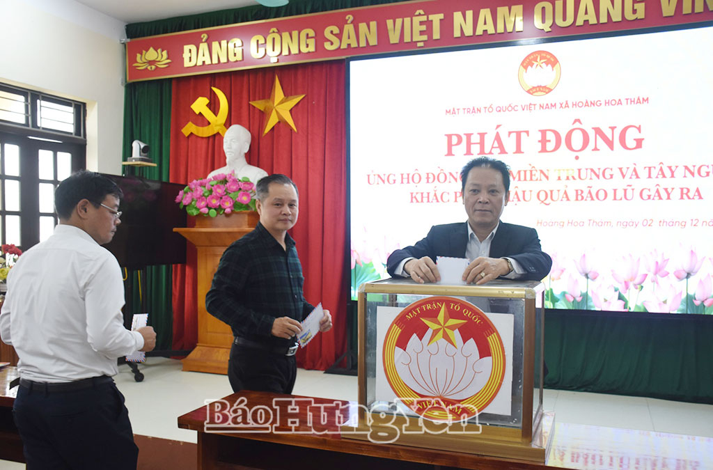 Xã Hoàng Hoa Thám: Phát động ủng hộ đồng bào miền Trung, Tây Nguyên khắc phục hậu quả thiên tai, bão lũ