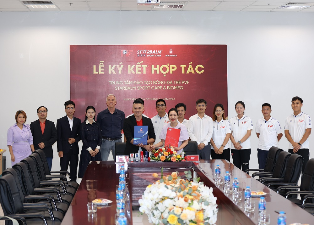 Trung tâm đào tạo bóng đá trẻ PVF – Bộ Công an: Ký kết hợp tác với thương hiệu chăm sóc thể thao STARBALM