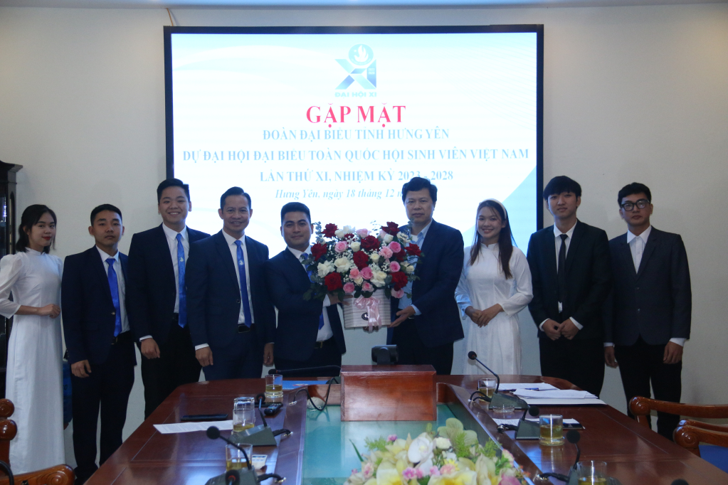 Gặp mặt đoàn đại biểu tỉnh dự Đại hội đại biểu toàn quốc Hội Sinh viên Việt Nam lần thứ XI
