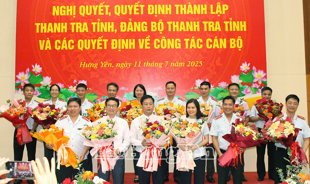 Công bố nghị quyết, quyết định thành lập Thanh tra tỉnh