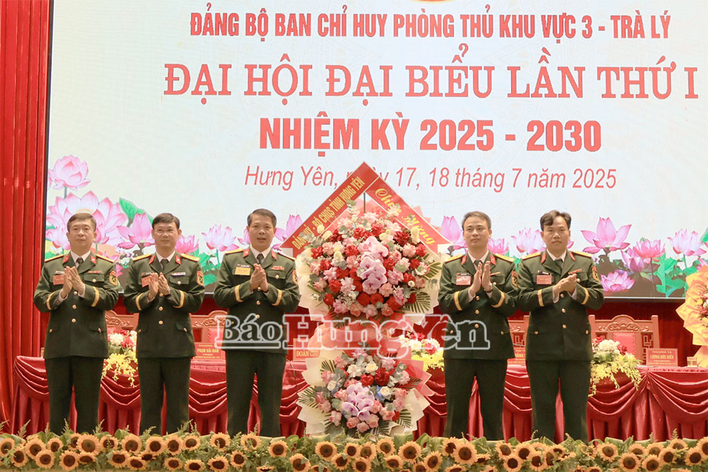 Đại hội Đảng bộ Ban Chỉ huy Phòng thủ khu vực 3 - Trà Lý lần thứ I, nhiệm kỳ 2025-2030