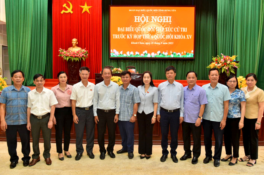 Đoàn Đại biểu Quốc hội tỉnh tiếp xúc cử tri huyện Khoái Châu