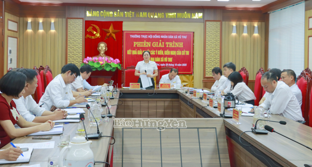 Xã Vũ Thư: Giải trình kết quả giải quyết ý kiến, kiến nghị của cử tri