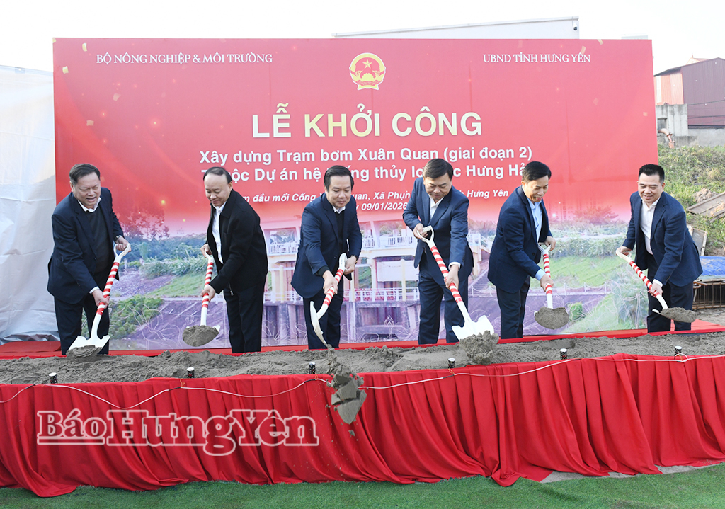 Khởi công Trạm bơm Xuân Quan (giai đoạn 2)