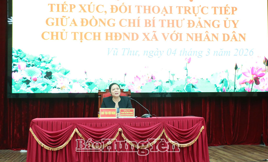 Lãnh đạo xã Vũ Thư tiếp xúc, đối thoại với Nhân dân