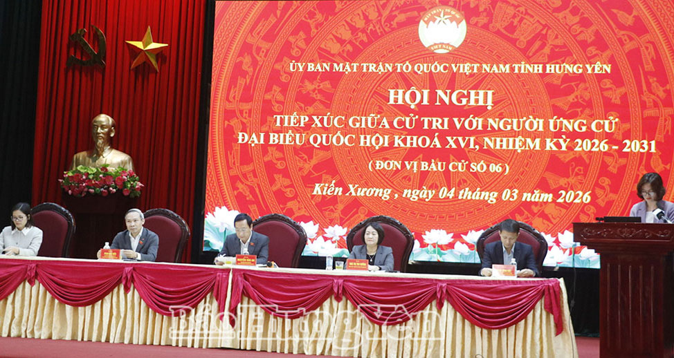 Hội nghị tiếp xúc giữa cử tri với những người ứng cử đại biểu Quốc hội khóa XVI, đơn vị bầu cử số 6