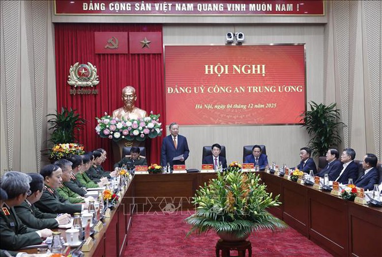 Tổng Bí thư Tô Lâm dự Hội nghị Đảng ủy Công an Trung ương năm 2025