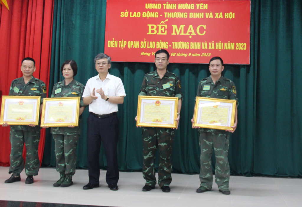 Bế mạc diễn tập bảo đảm quốc phòng, an ninh Sở Lao động - Thương binh và Xã hội năm 2023