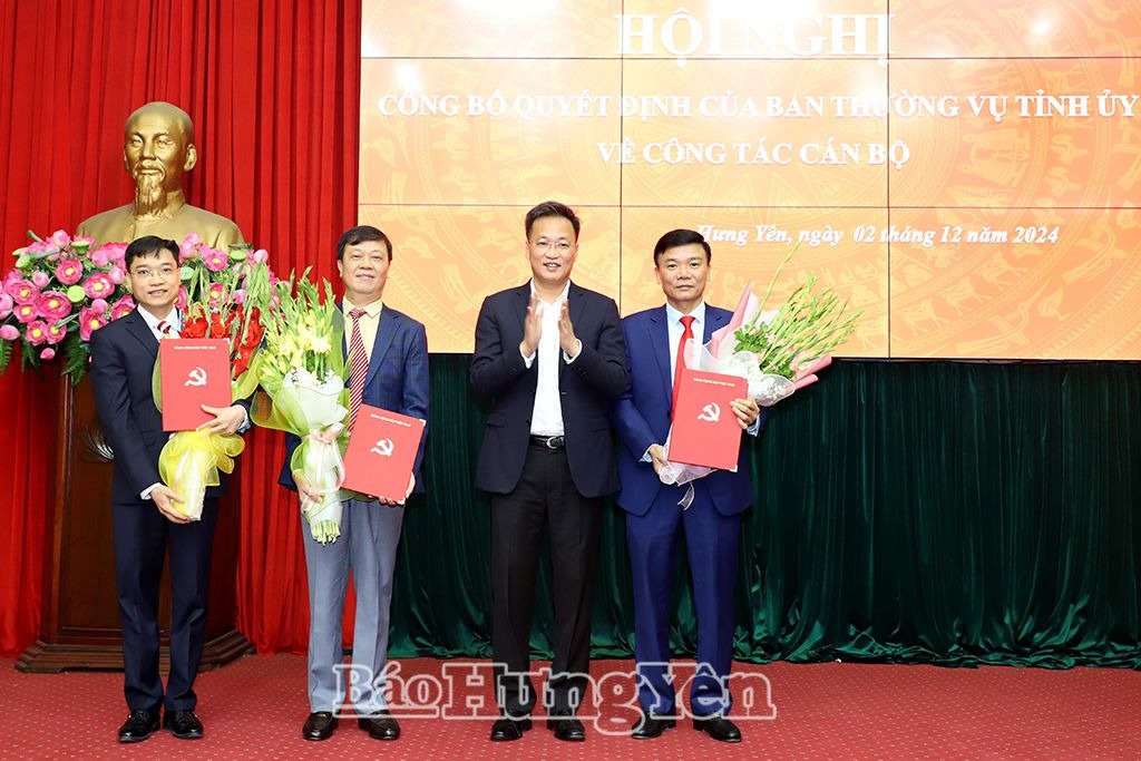 Công bố quyết định của Ban Thường vụ Tỉnh ủy về công tác cán bộ