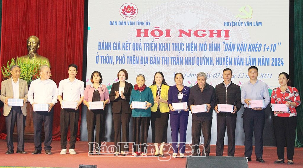 Đánh giá kết quả triển khai thực hiện mô hình điểm “Dân vận khéo 1+10” ở thôn, phố tại thị trấn Như Quỳnh
