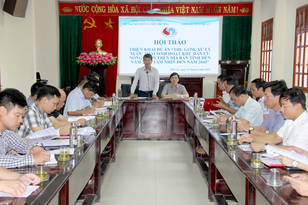 Hội thảo triển khai đề án thu gom, xử lý nước thải sinh hoạt khu dân cư nông thôn