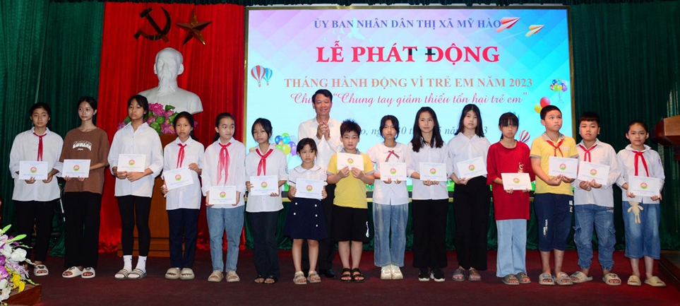 Thị xã Mỹ Hào: Phát động Tháng hành động vì trẻ em năm 2023