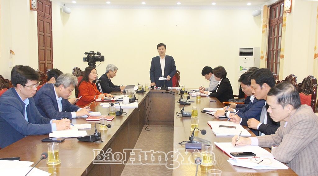 Họp Tổ Biên tập Văn kiện Đại hội đại biểu Đảng bộ tỉnh lần thứ XX