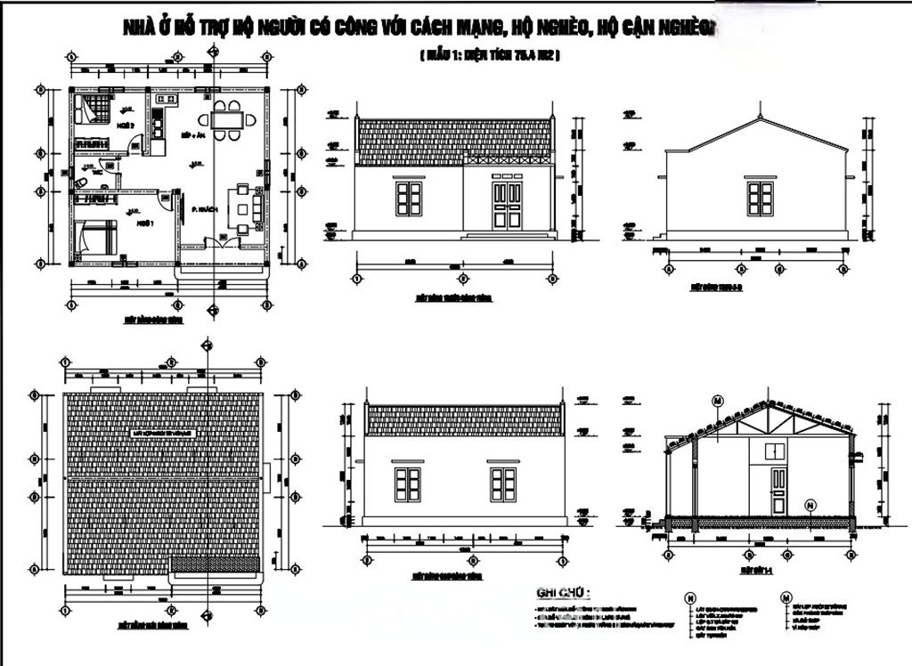 Thiết kế mẫu nhà ở để triển khai hỗ trợ hộ nghèo, hộ cận nghèo xóa nhà tạm, nhà dột nát