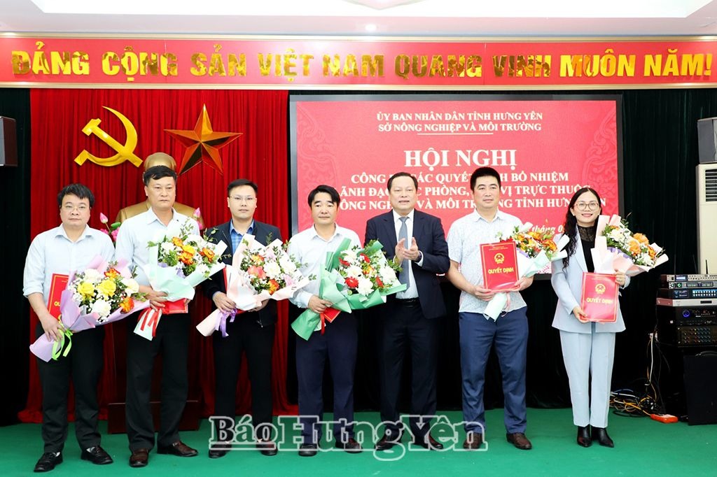 Sở Nông nghiệp và Môi trường: Công bố các quyết định bổ nhiệm cán bộ