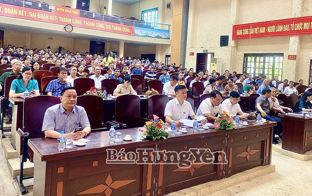 Đại biểu HĐND tỉnh tiếp xúc cử tri huyện Khoái Châu