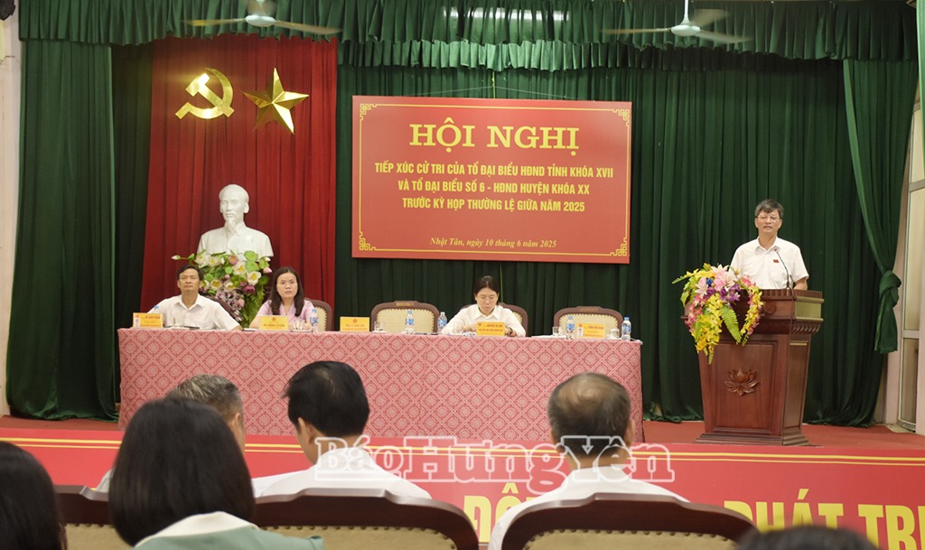 Đại biểu HĐND tỉnh tiếp xúc cử tri huyện Tiên Lữ