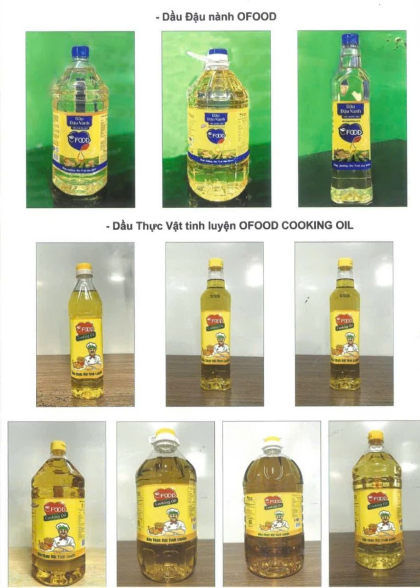 Các loại dầu ăn của Công ty Nhật Minh Food gắn nhãn hiệu Ofood Cookinh Oil, Ofood là hàng kém chất lượng, hàng giả