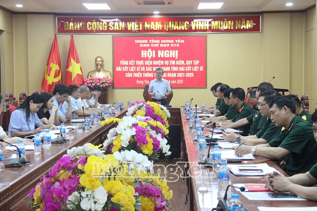 Hưng Yên có 108 hài cốt liệt sĩ được di chuyển, tiếp nhận an táng tại nghĩa trang liệt sĩ trong tỉnh