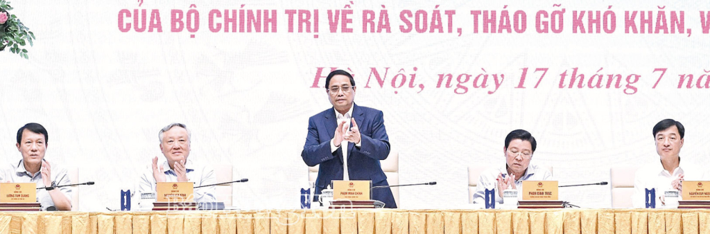 Thủ tướng Chính phủ Phạm Minh Chính chủ trì hội nghị toàn quốc đánh giá kết quả thực hiện việc tháo gỡ khó khăn cho các dự án