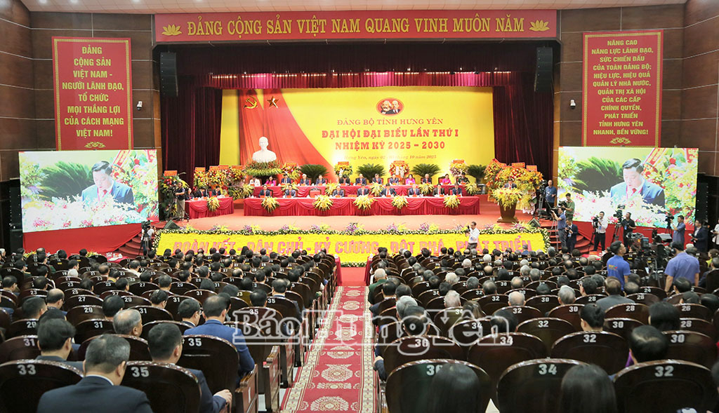 Khai mạc trọng thể Đại hội đại biểu Đảng bộ tỉnh Hưng Yên lần thứ I, nhiệm kỳ 2025 - 2030
