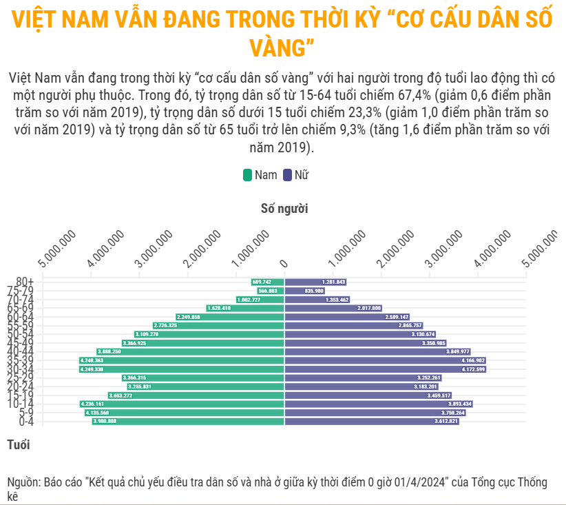 Việt Nam vẫn đang trong thời kỳ “cơ cấu dân số vàng”