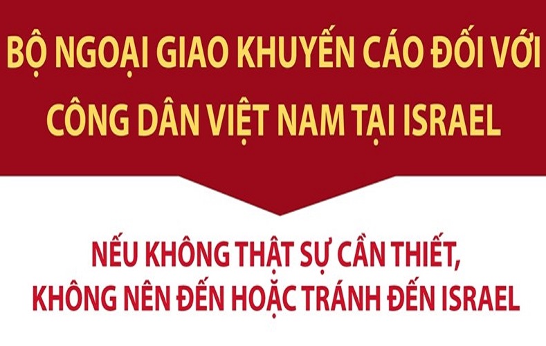 Khuyến cáo đối với công dân Việt Nam tại Israel