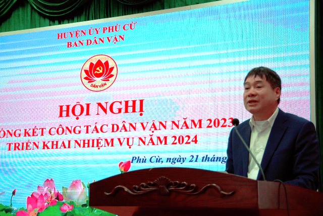 Tổng kết công tác dân vận năm 2023, triển khai nhiệm vụ năm 2024