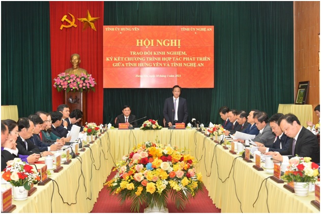 Tỉnh Hưng Yên và tỉnh Nghệ An trao đổi kinh nghiệm, ký kết chương trình hợp tác phát triển