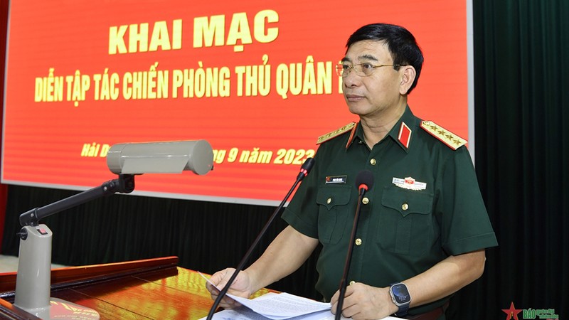 Đại tướng Phan Văn Giang dự khai mạc diễn tập tác chiến phòng thủ Quân khu 3