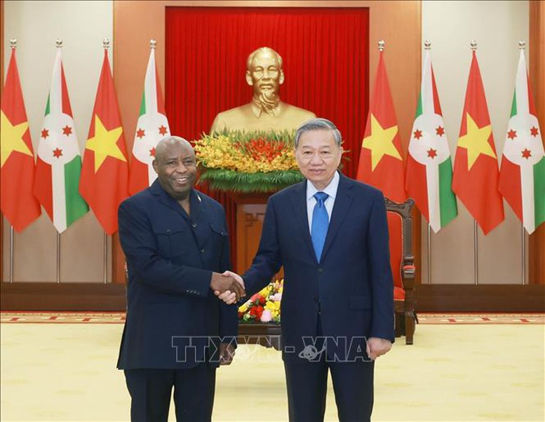 Tổng Bí thư Tô Lâm tiếp Tổng thống Cộng hòa Burundi