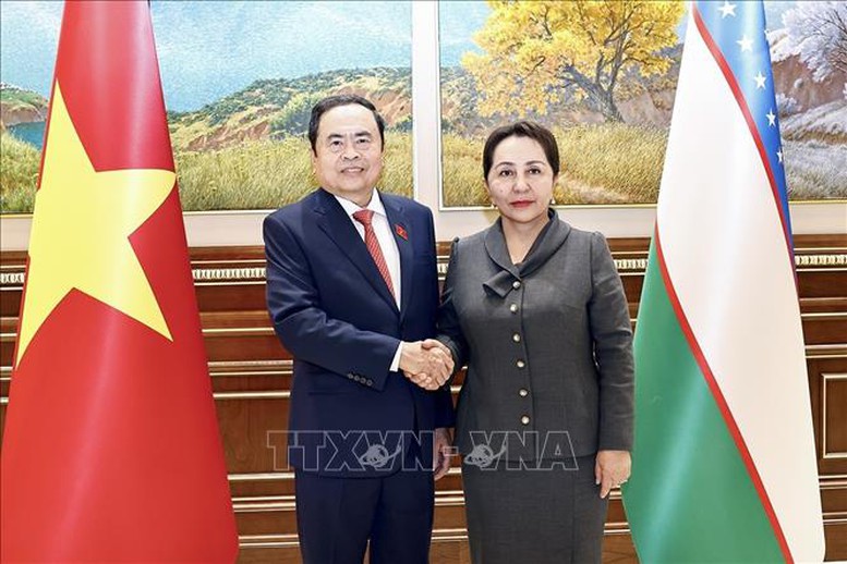 Chủ tịch Quốc hội Trần Thanh Mẫn hội đàm với Chủ tịch Thượng viện Uzbekistan Tanzila Narbaeva