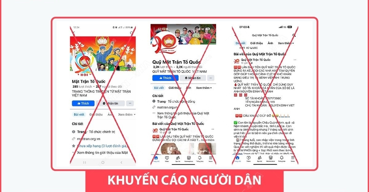 Cảnh báo giả mạo, lợi dụng danh nghĩa Mặt trận Tổ quốc để huy động ủng hộ