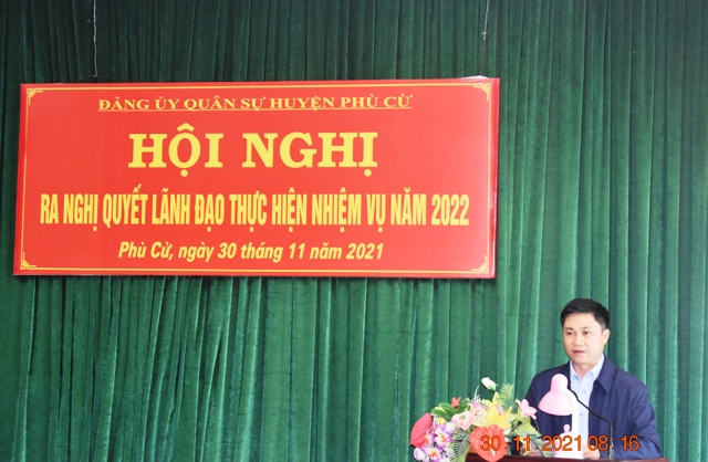 Đảng ủy Quân sự huyện ra Nghị quyết lãnh đạo thực hiện nhiệm vụ năm 2022