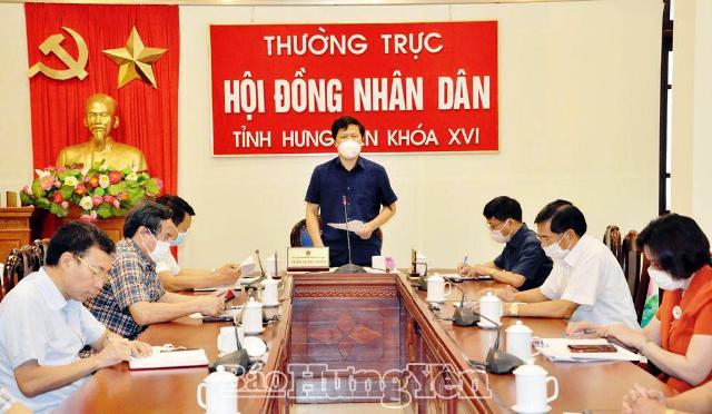 Thống nhất dự kiến nội dung, chương trình kỳ họp thứ nhất, HĐND tỉnh Hưng Yên khoá XVII