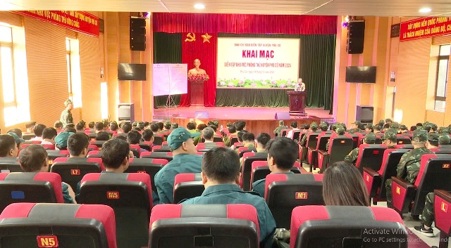 Khai mạc diễn tập khu vực phòng thủ huyện Phù Cừ năm 2024